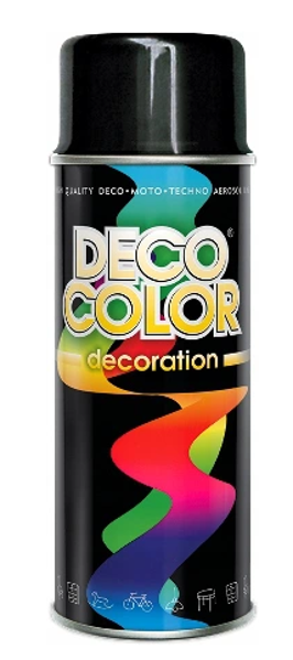 Obrazek Deco Color Decoration lakier w sprayu Czarny Ral 9006