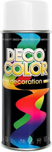 Obrazek Deco Color Decoration lakier w sprayu Biały Połysk Ral 9010