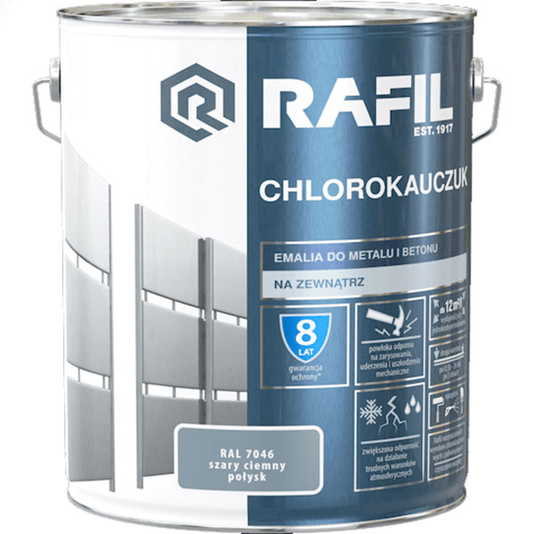 Obrazek RAFIL Chlorok RAL 7046 szary c.  0,75L POŁ